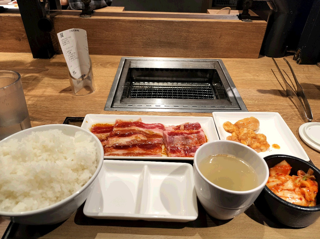 A sizzling yakiniku grill at Yakiniku Like