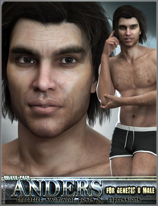 EJ Anders Deluxe Pack for Genesis 8 Male EJ Anders Deluxe Pack for Genesis 8 Male