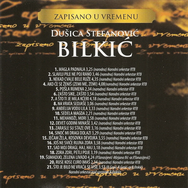 Dusica Stefanovic Bilkic 2009- Zapisano u vremenu CD3 - zs