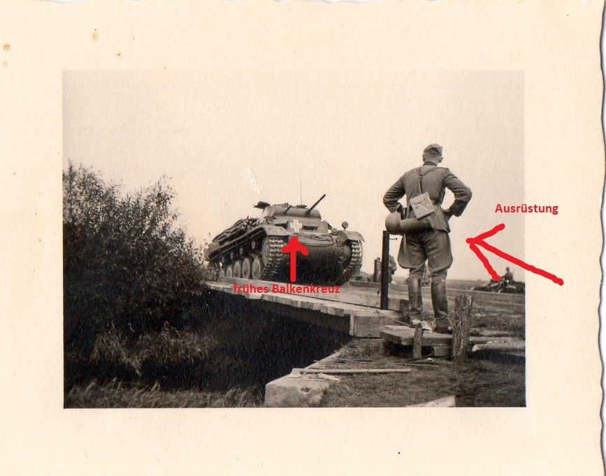 Original Foto Panzer II Pzkpfw frühes Balkenkreu