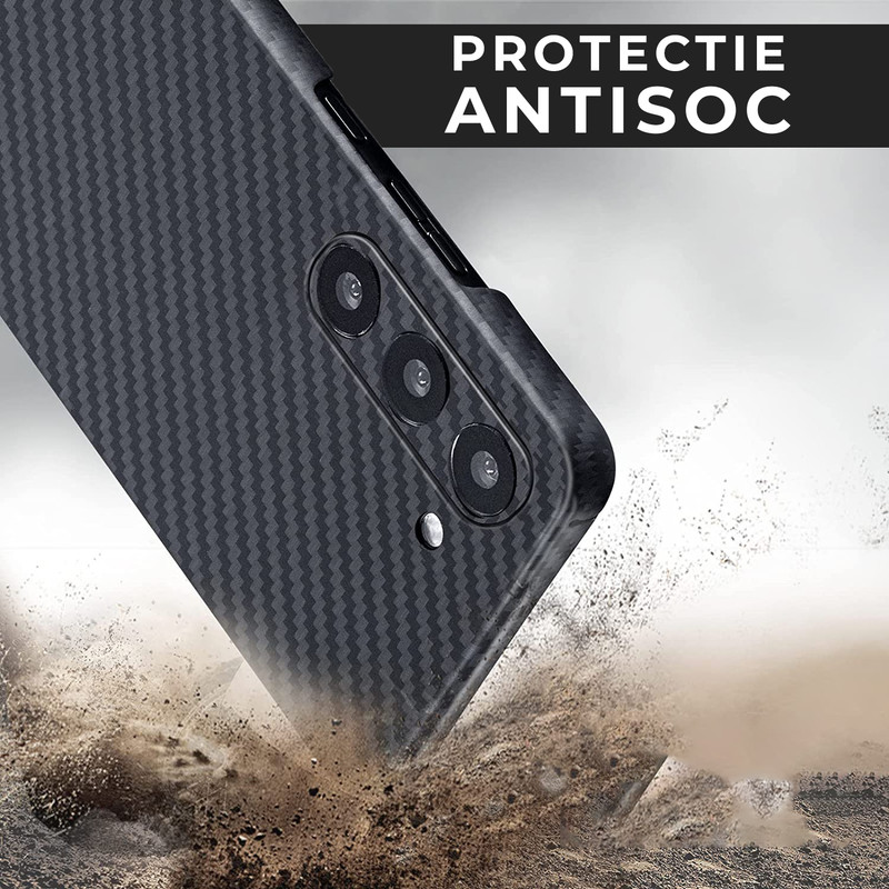 Husa Daden® din fibra de aramida/kevlar pentru Samsung S24, Protectie Antisoc, Camera Ultra Safe, Negru 816djw XV2s L AC SL1500