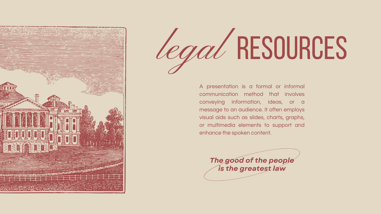 Red and Beige Vintage Law Presentation