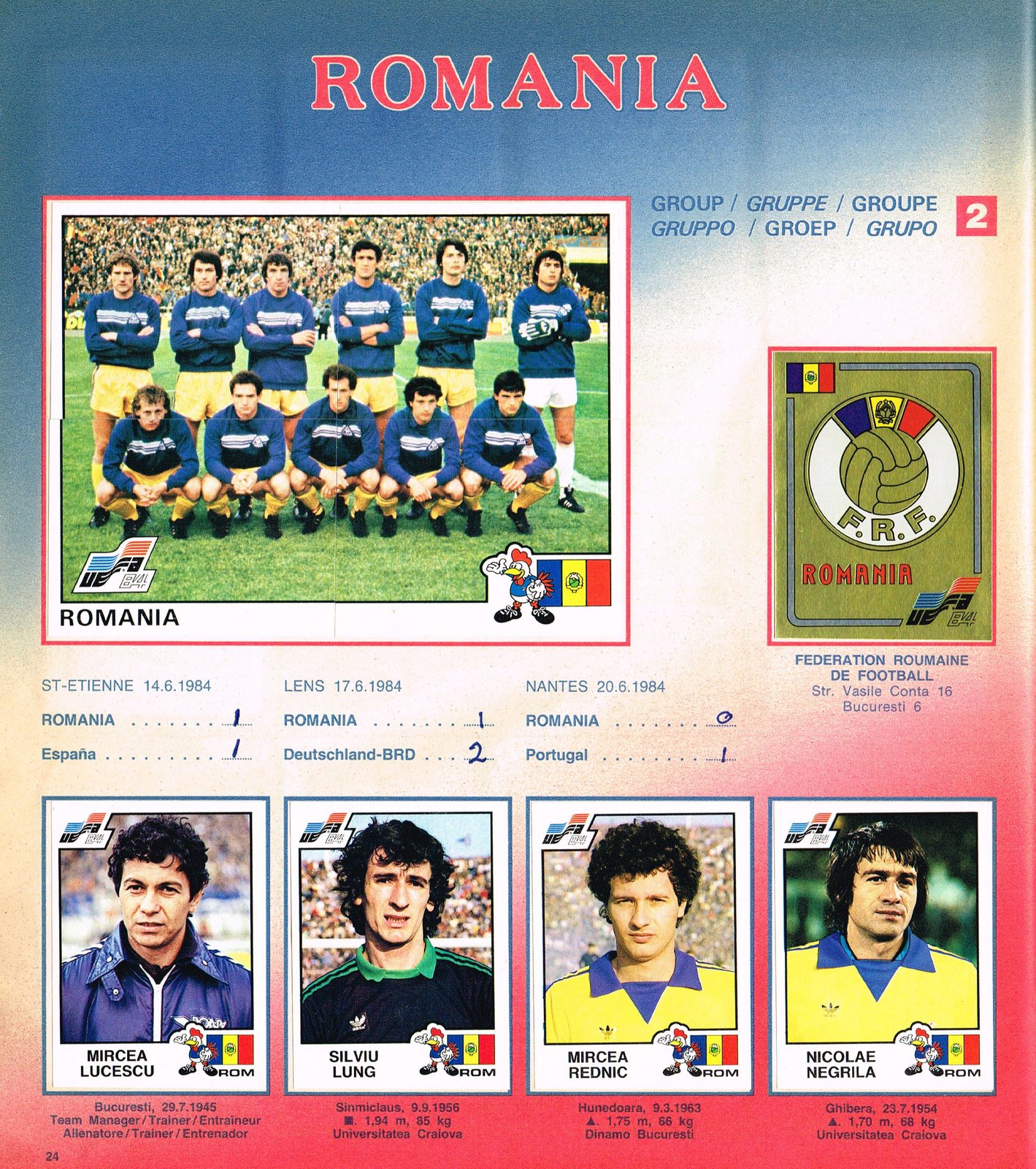 Euro 84 No. 153 Panini sticker Rudi Völler