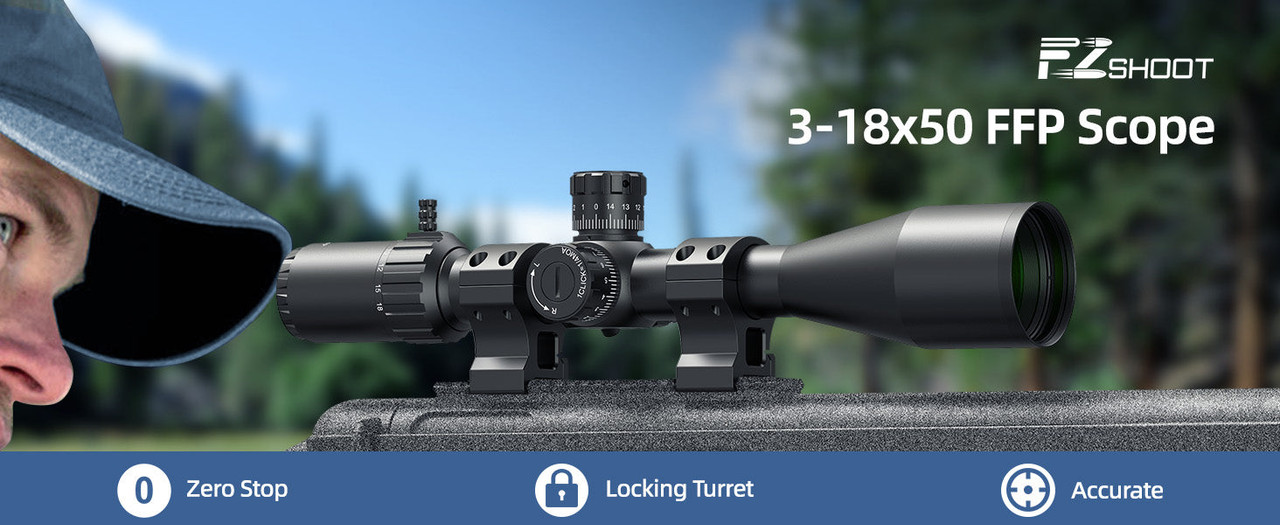 EZSHOOT FFP Rifle Scope parallax adjustment and optic features
