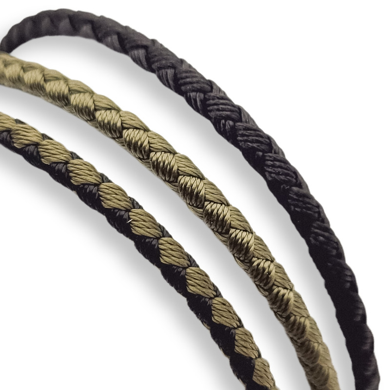 Срібний ланцюжок у кольорі хакі