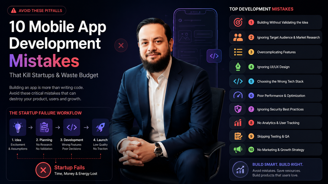 Common Mistakes Businesses Make When Building Mobile Apps (2026 Guide) | AbuQitmirLabs