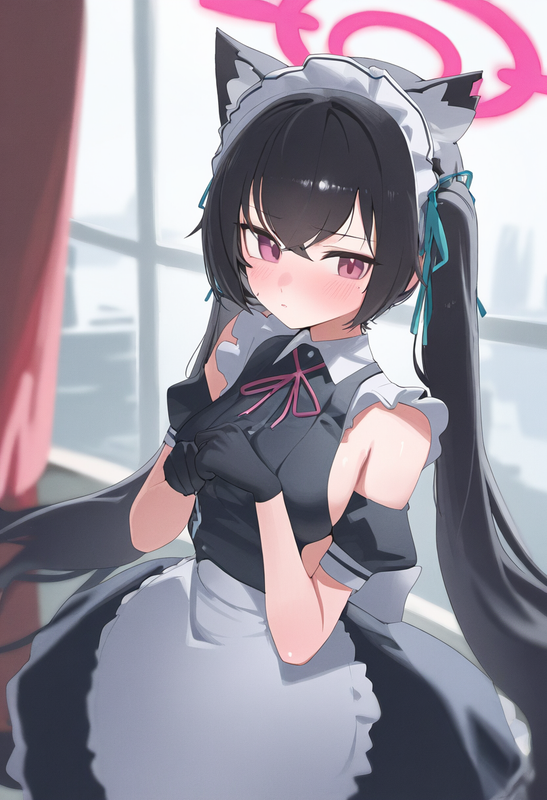 1girl, serika, hina (cosplay), blue archive, mikozin, NDGD, ohlia, {kobayashi ri s-965103413