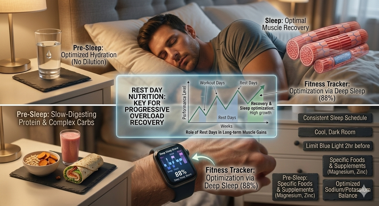 Diagram showing sleep stages and growth hormone release for best natural sleep hacks for maximum hypertrophy