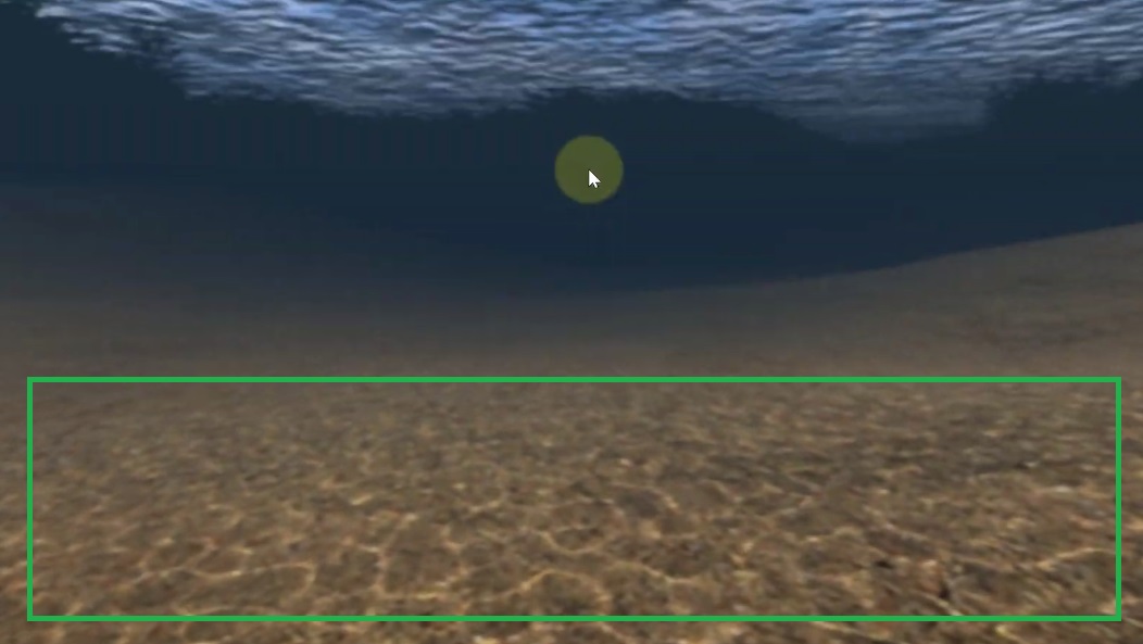 light reflection on seabed