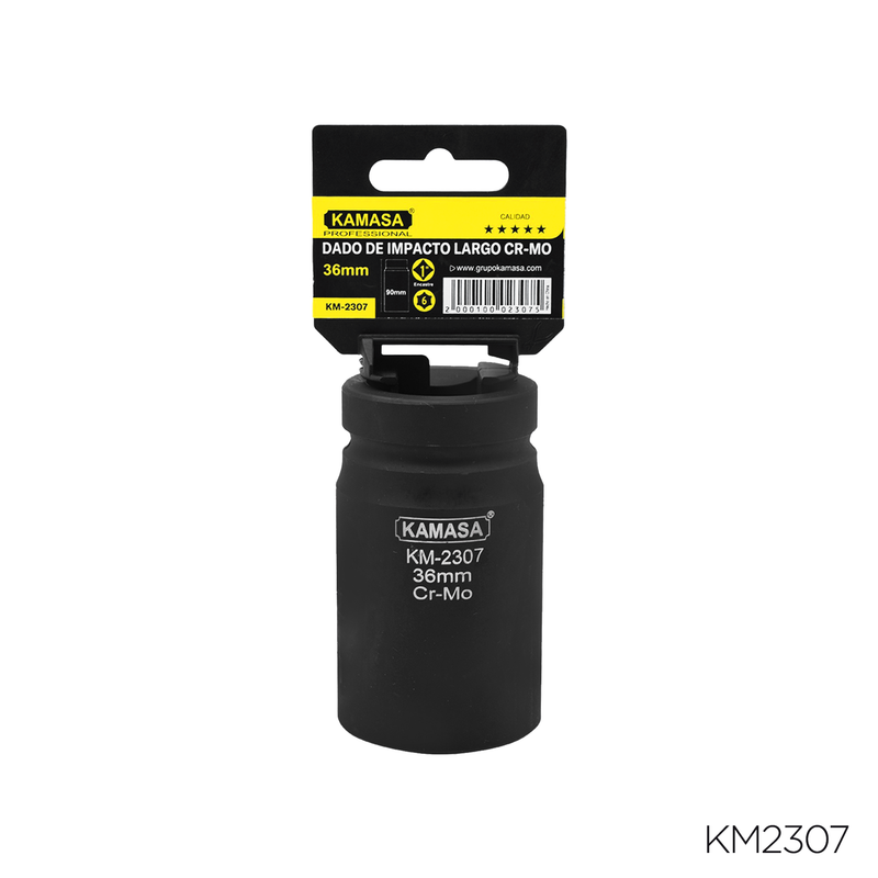 DADO DE IMPACTO LARGO CRMO "KAMASA" - 1"DR.X 36MM
