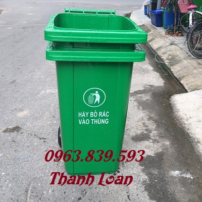 Thùng rác nhựa 240lit màu xanh lá giảm giá rẻ quận 8 - lh 0963 839 593 Ms.Loan Thung-rac-cong-cong-240-L-xanh-la