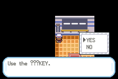 the player is in the rocket hideout elevator.