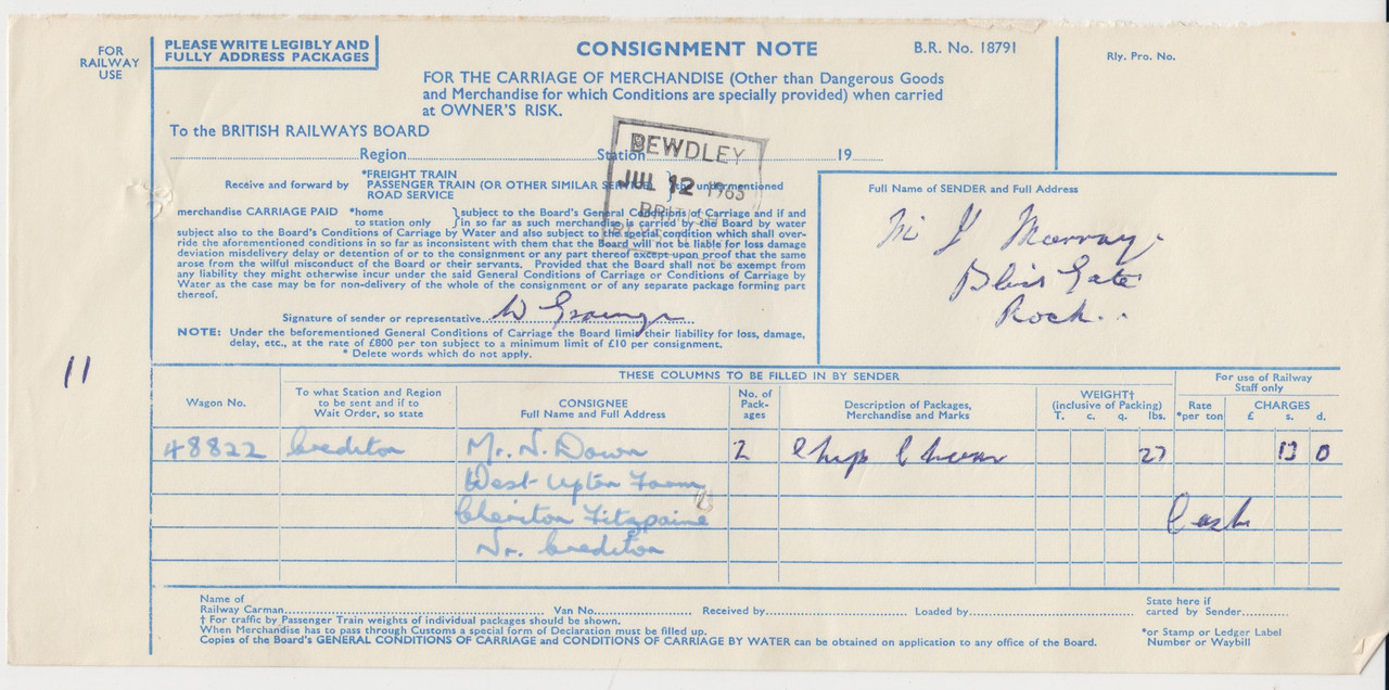 Bewdley Consignment Notes (27)