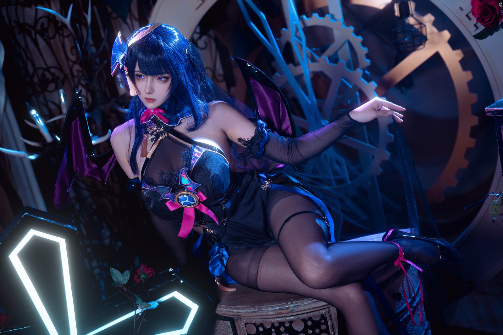 Seya-狮砸 – 雷电将军 魅魔 Cosplay 高清写真（12P-187MB）插图7