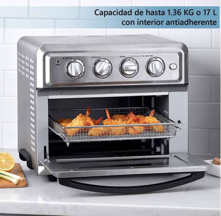 Sam's Club: Horno Multifuncional Cuisinart Air Fryer 17L Acero Inoxidable Toa-60Es 
