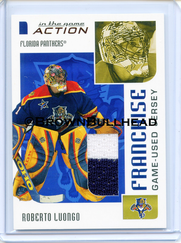 2003-04 ITG Action Jerseys #M-253 [Roberto Luongo] [Florida Panthers] [Franchise] [~100] [swatch=whi