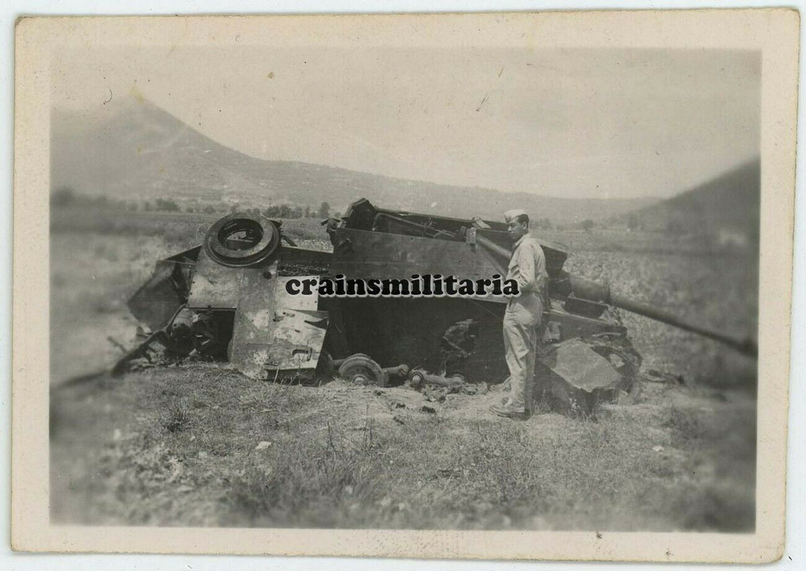 Orig. US Foto zerstörte Jagdpanzer StuG Tank in Italien 1944