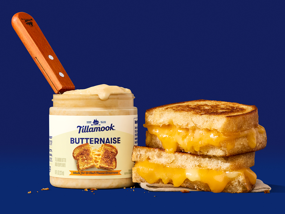 Butternaise jar with grilled cheese