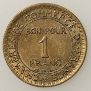1 franco Cámaras de Comercio. Francia. 1921 PAS5814