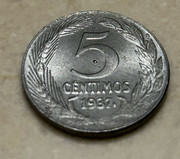 5 céntimos 1937 SC.- ERROR : Reverso: Exceso de metal en  5, final de fecha y láurea  D75893-E1-7959-421-A-86-D5-1844-D04061-A7