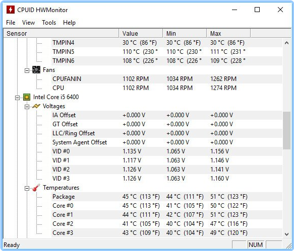 CPUID HWMonitor Free 1.54 Xapn6058ghcy