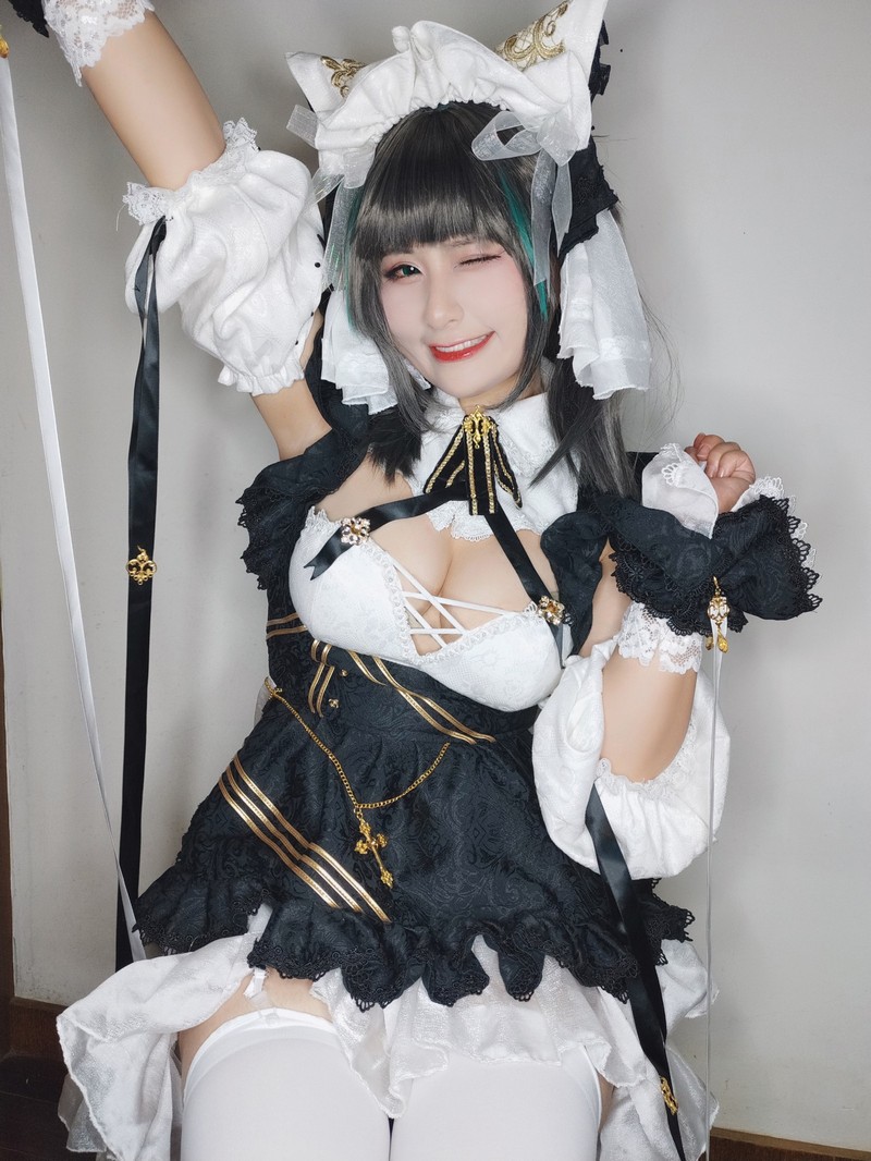 柘烟Zuken 柴郡 Cosplay（Azur Lane Cheshire）高清写真【45P｜136.7MB】插图4