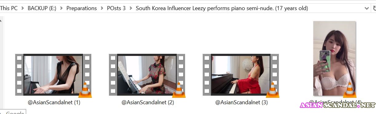 South Korea Influencer Leezy performs piano semi-nude. (17 years old)