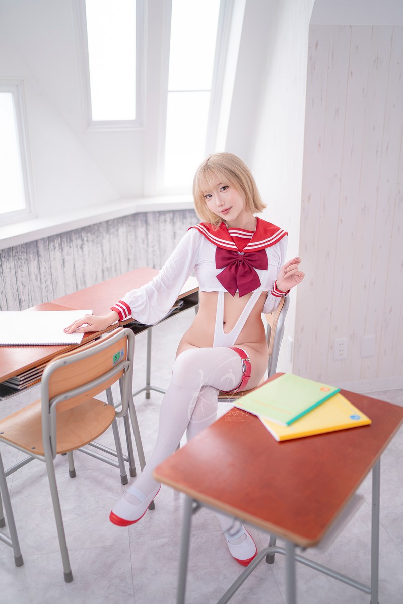 切切Celia 小春日和制服 校园制服 Cosplay 写真 35P插图1