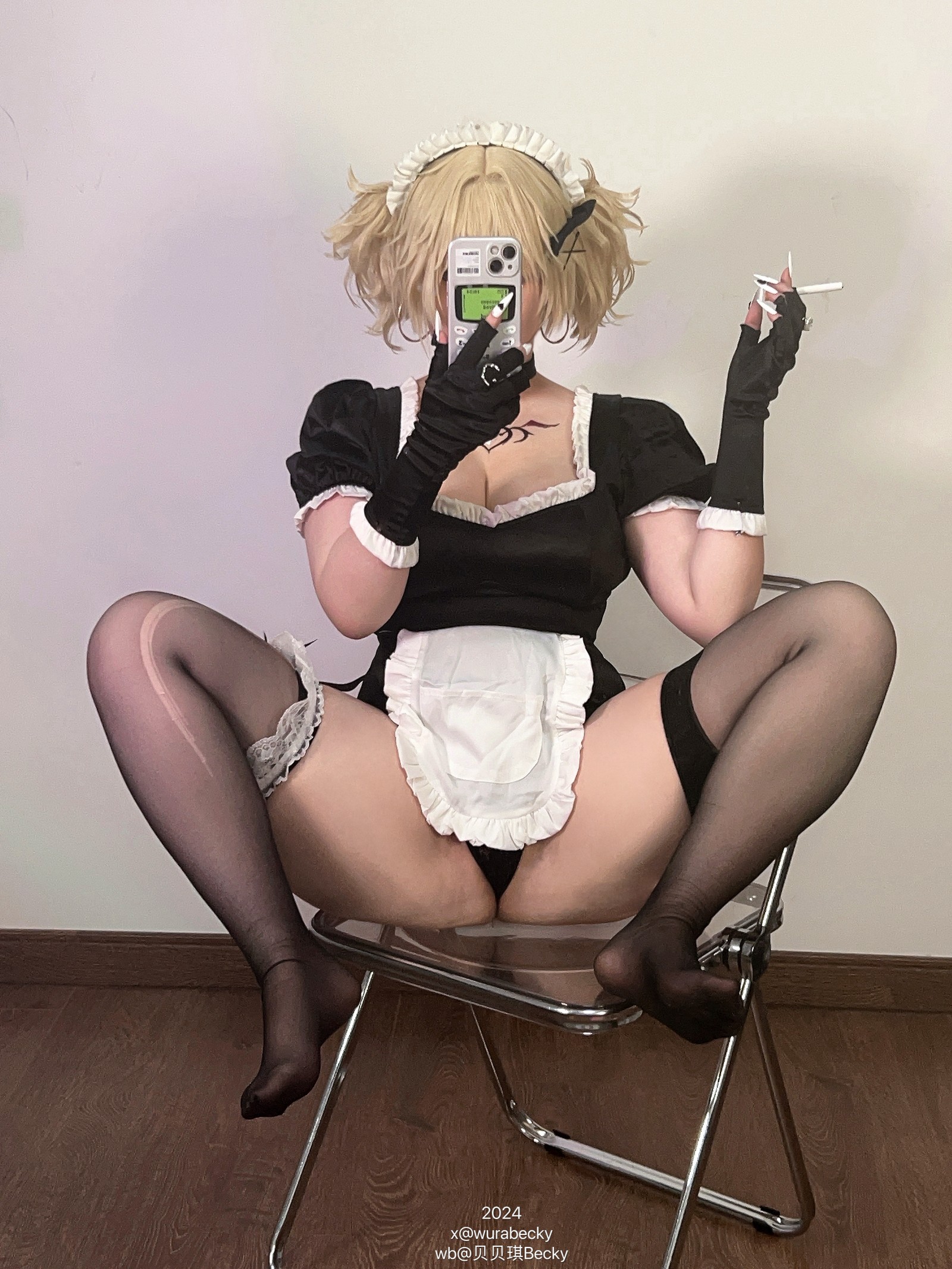 贝贝琪 Becky 烟烟 女仆 Cosplay 写真＋视频合集（69P｜1V｜339MB）插图9