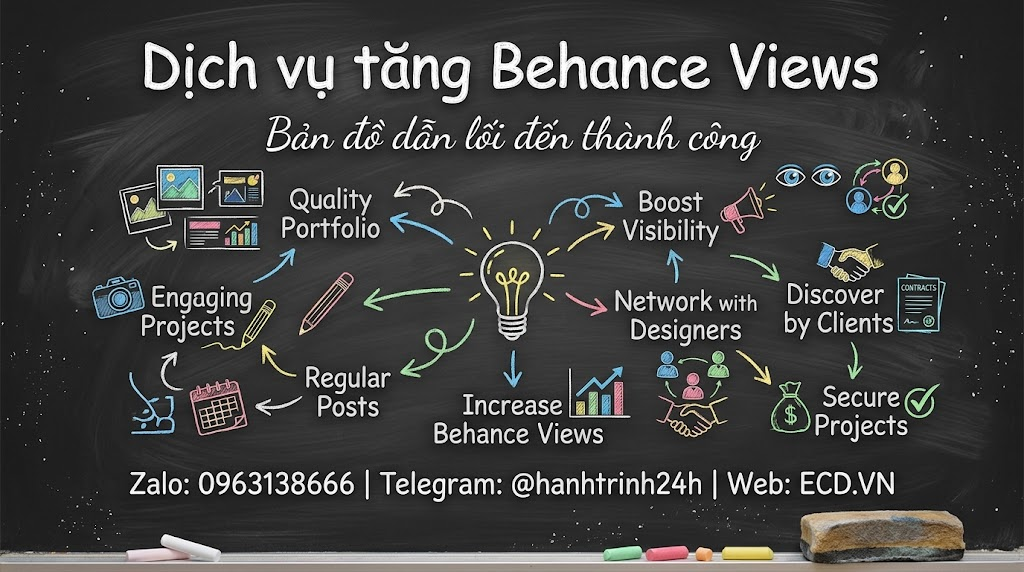 dịch vụ tăng behance views thật project behance