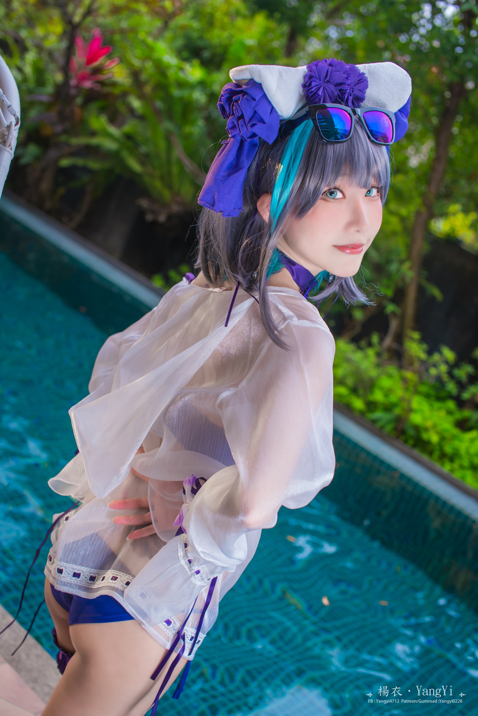 楊衣 Yangyi – 柴郡 Cheshire Cosplay 写真视频合集（55P+2V-261MB）碧蓝航线插图4