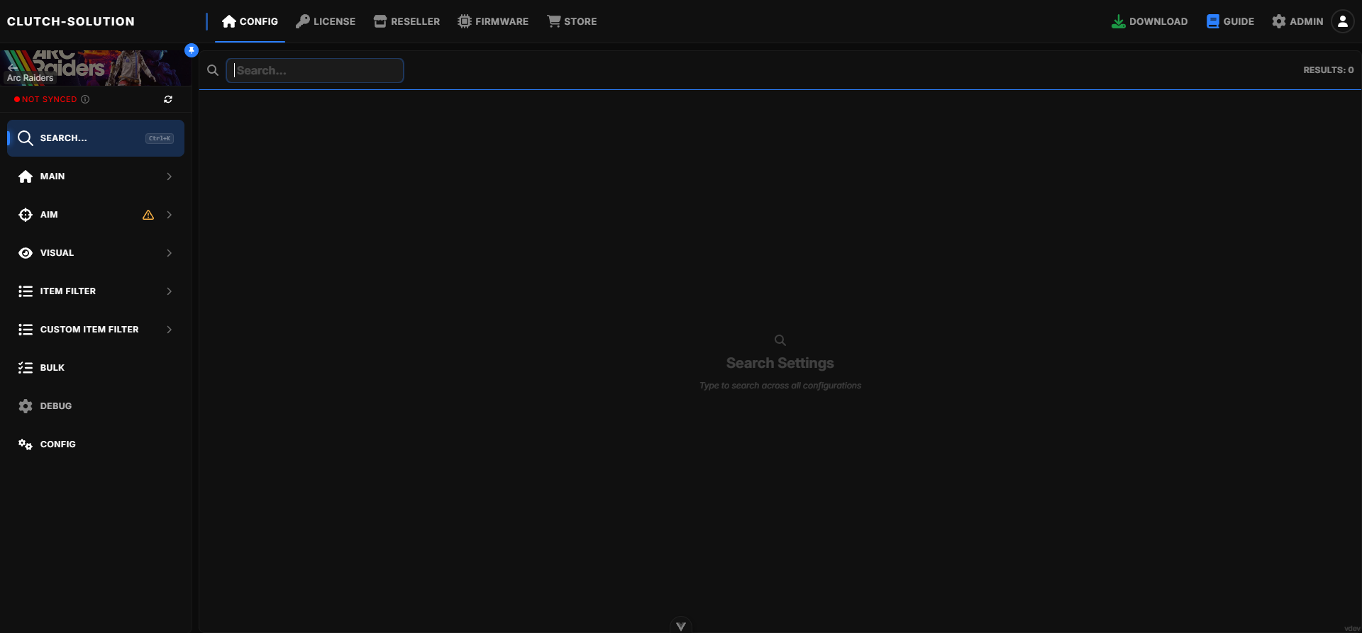Search empty state