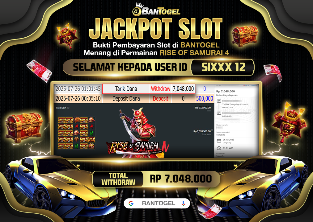 BUKTI JACKPOT LUNAS BANTOGEL