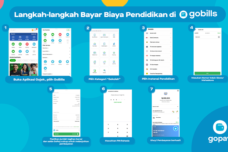 Pembayaran SPP melalui aplikasi Go-Jek fitur Go-Bills