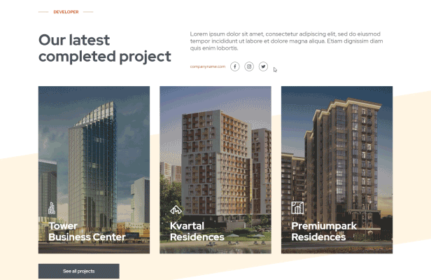 DAX - Apartment Complex Landing Page for Adobe XD - 1