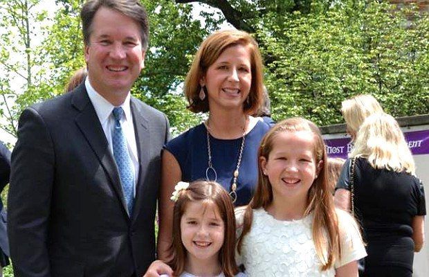 Brett Kavanaugh with his wife and children