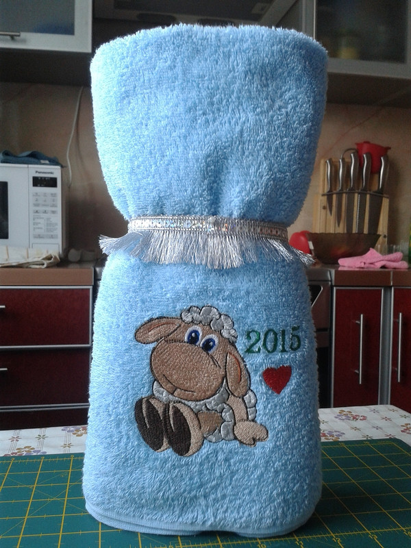 полотенце овечкой