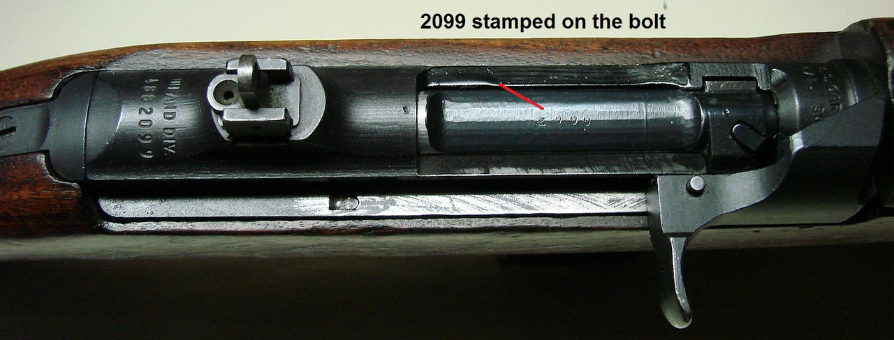 2099 stamped on the bolt