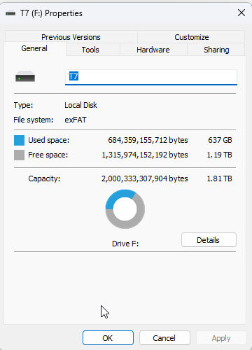 Disk Properties