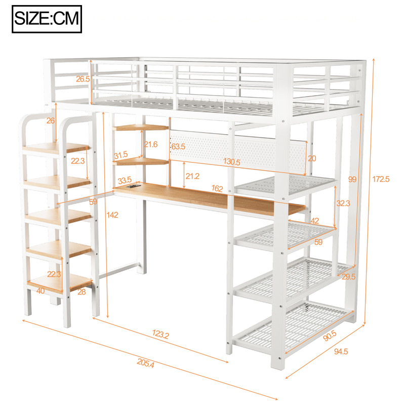 Tableau dimensions lit mezzanine
