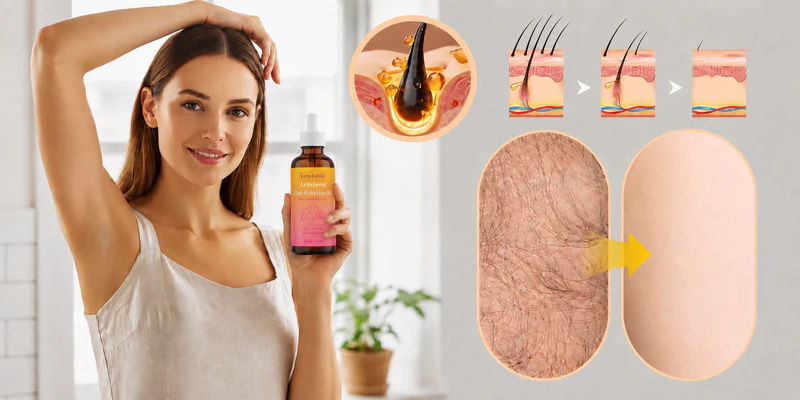 Zorevyn Hair Reduction Oil helps reduce unwanted hair at the source