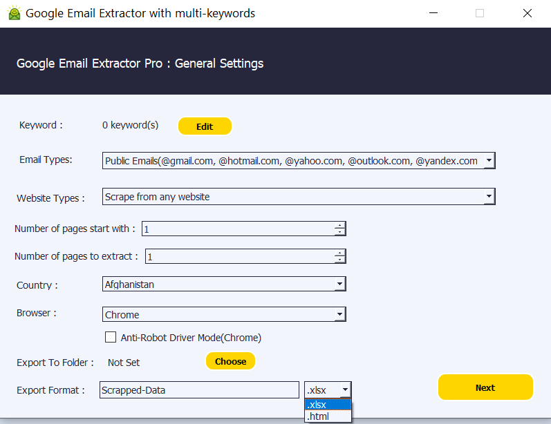 Data Export