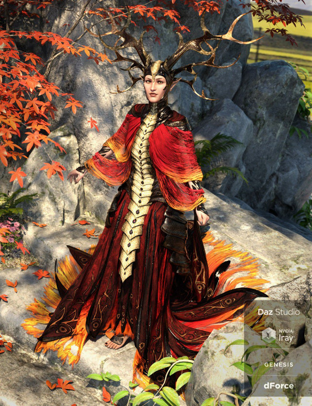 dForce Dragon Empress Outfit Addon for Genesis 8 Female(s)