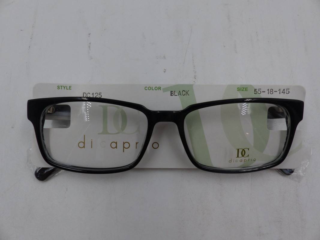 DICAPRIO DC125 BLACK UNISEX EYEGLASSES 55-18-145