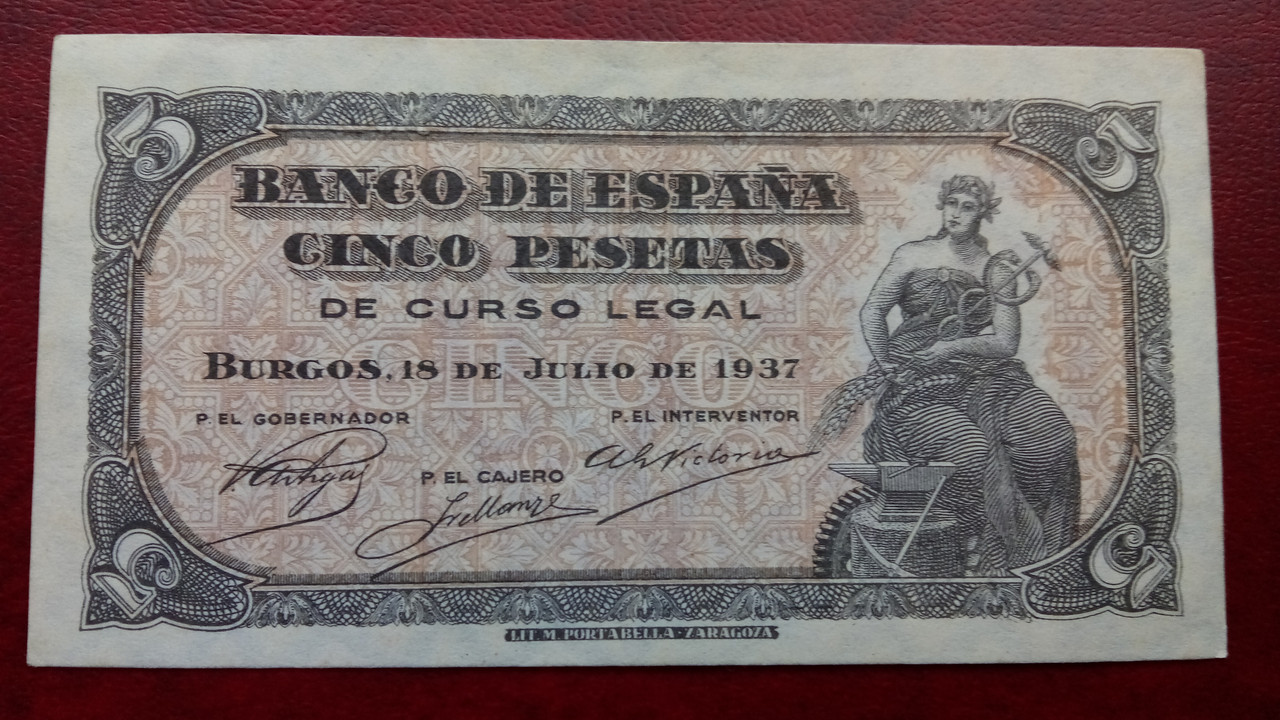 5 pesetas Burgos 1937 (serie C)  dedicado a JRBCN IMG-20181125-120856