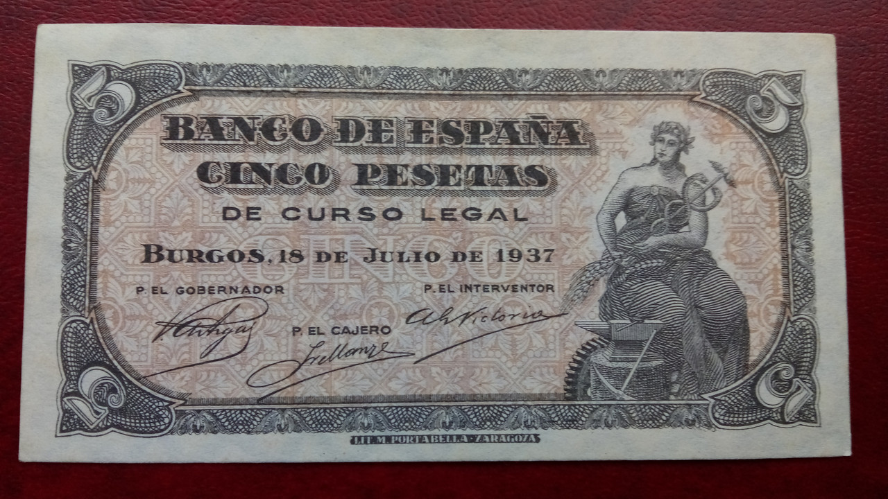 5 pesetas Burgos 1937 (serie C) dedicado a JRBCN IMG-20181125-120856