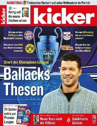 Cover: Kicker Sportmagazin No 76 vom 18  September 2023