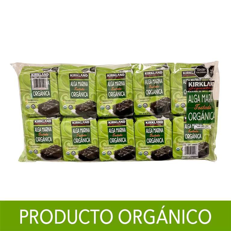 Costco: ALGA MARINA ORGANIZA 10 PZS 17gr c/u. 
