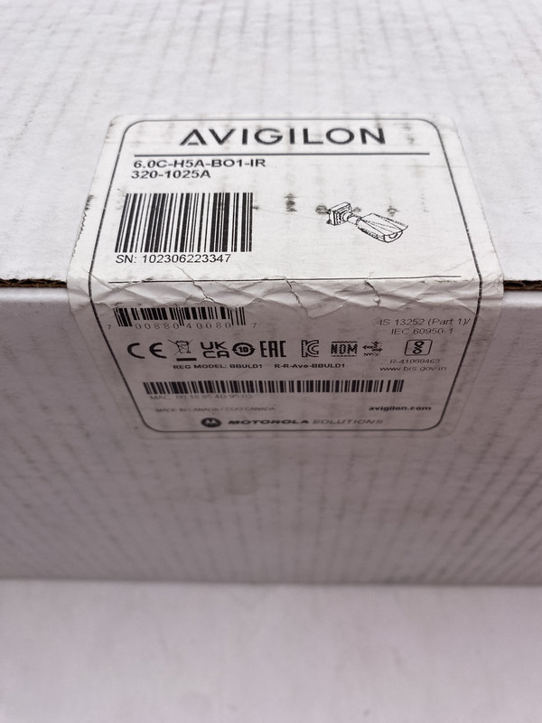 AVIGILON 320-1025A 6.0C-H5A-BO1-IR IP BULLET SURVEILLANCE CAMERA