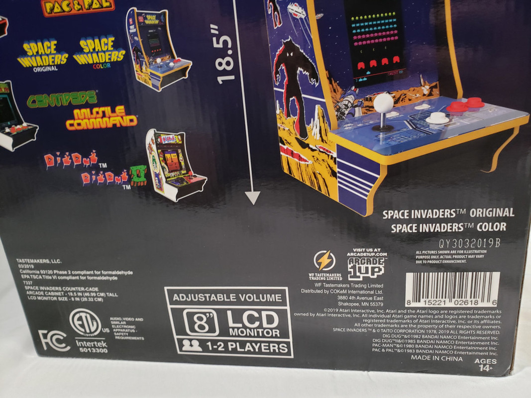 Arcade1Up Space Invaders Counter-Cade NEW Countertop Arcade